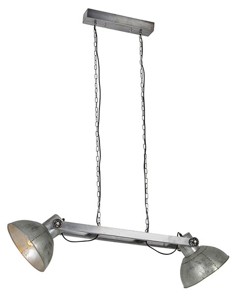 Průmyslová závěsná lampa šedá 2-světlo - Samia Sabo