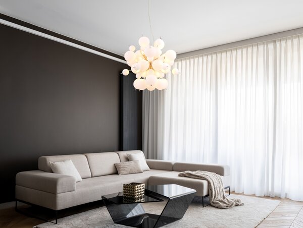 Globo Lighting Udo závěsné svítidlo 6x25 W bílá-černá-nikl 15633HO