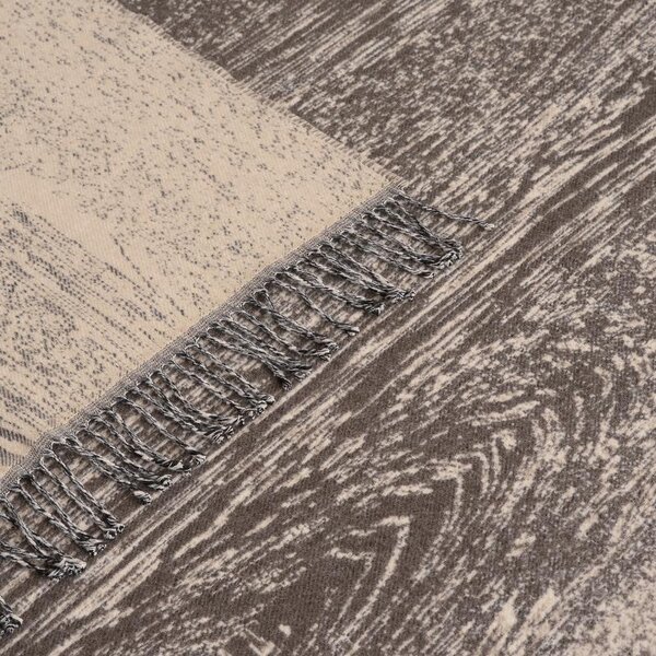 Vlněný pléd LAMB SOFT wood hnědosmetanová střední 130 x 200 cm