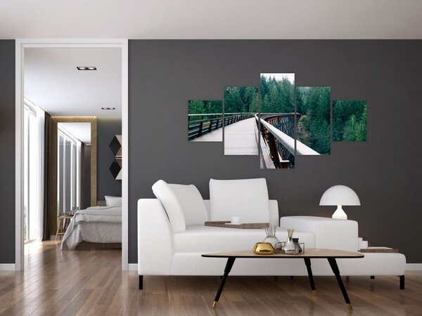 Obraz - Most k vrcholkům stromů (125x70 cm)