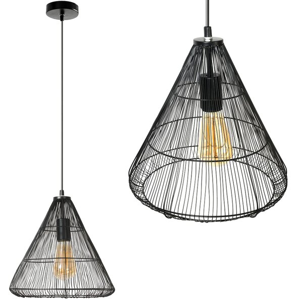 Toolight - Stropní svítidlo černý diamant 1xE27 LH2065, černá, OSW-00465