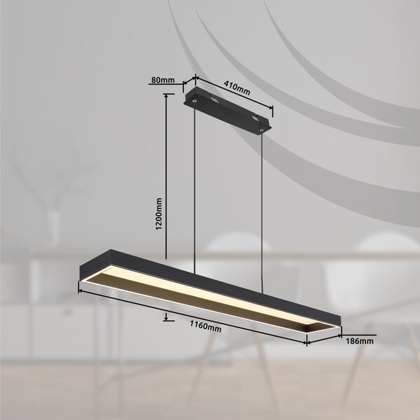 Globo Lighting Sola závěsné svítidlo 1x70 W černá 15643