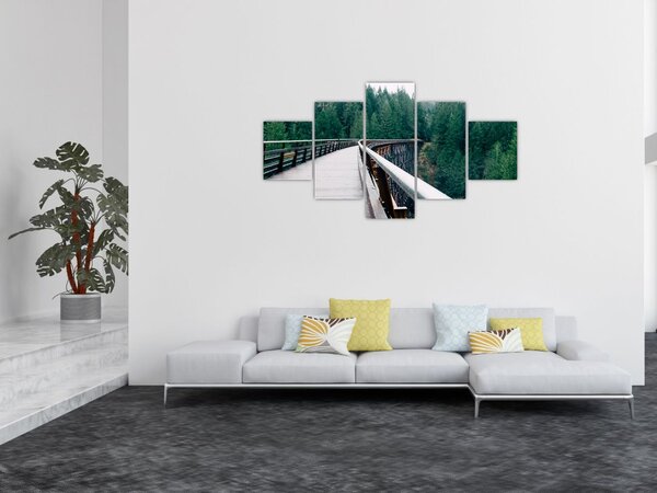 Obraz - Most k vrcholkům stromů (125x70 cm)