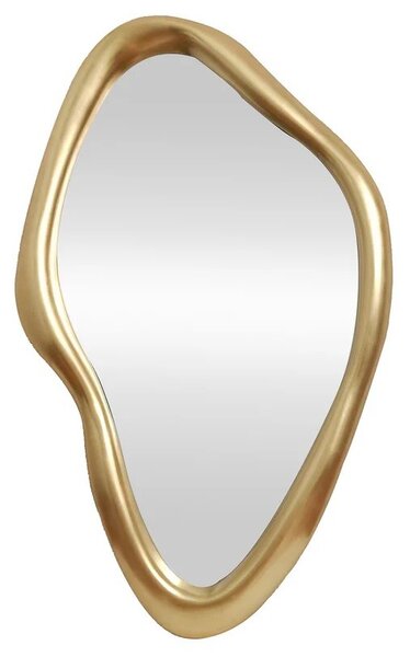Glamour atypické zlaté nástěnné zrcadlo Selene s organickým rámem 150 cm
