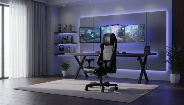 Herní židle DXRacer MASTER - černá kůže z mikrovlákna