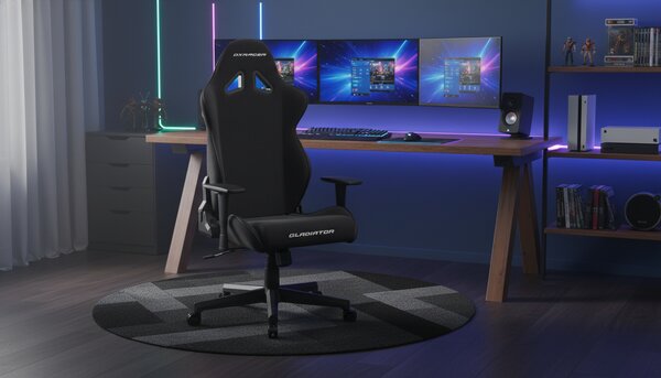 Herní židle DXRacer GLADIATOR - černá látka