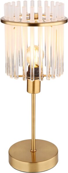 Globo Lighting Gorley stolní lampa 1x40 W bílá-průhledná-zlatá 15698TM