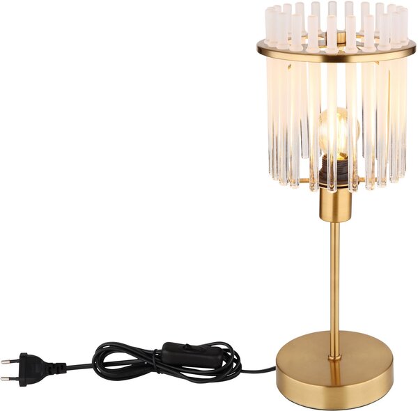 Globo Lighting Gorley stolní lampa 1x40 W bílá-průhledná-zlatá 15698TM