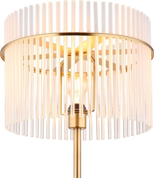 Globo Lighting Gorley stojací lampa 1x60 W bílá-průhledná-zlatá 15698SM