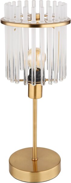 Globo Lighting Gorley stolní lampa 1x40 W bílá-průhledná-zlatá 15698TM