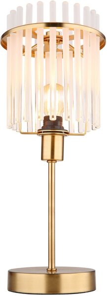 Globo Lighting Gorley stolní lampa 1x40 W bílá-průhledná-zlatá 15698TM
