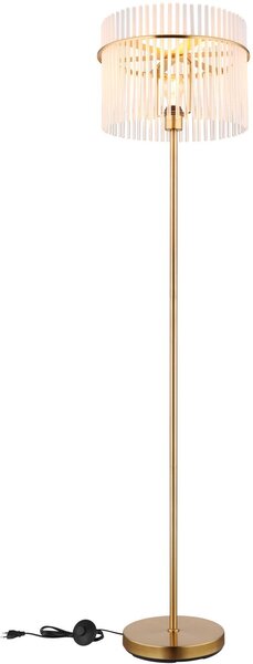 Globo Lighting Gorley stojací lampa 1x60 W bílá-průhledná-zlatá 15698SM
