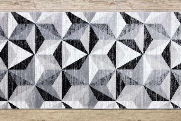 Běhoun ARGENT - W6096 trojúhelníky 3D šedý / černý
