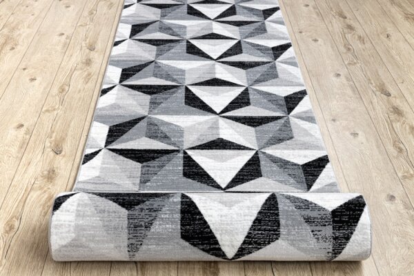 Běhoun ARGENT - W6096 trojúhelníky 3D šedý / černý
