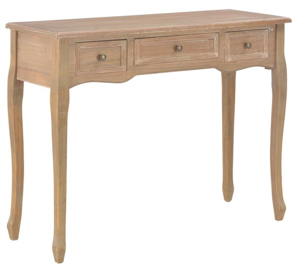280047 Dressing Console Table with 3 Drawers Brown