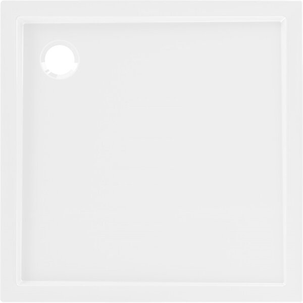 Mexen Flow, čtvercová sprchová vanička slim 75 x 75 cm, bílá lesklá, 46S107575