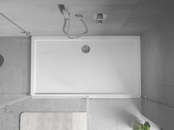 Mexen Flow, obdélníková sprchová vanička, slim, 80 x 140 cm, bílá lesklá, 46R108014