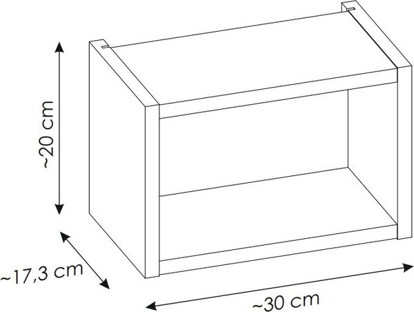 Comad Nova Coast Evoke regál 30x20 cm COAST EVOKE UN 83-30-20