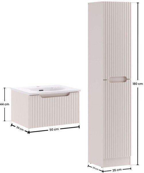 Sada skříňka Comad Nova Cashmere NOVA CASHMERE 80-35-1D1DK, skříňka Comad Nova Cashmere NOVA CASHMERE 82-50-40-1S, SKY 3 50CM DP (E-8099-3-50)