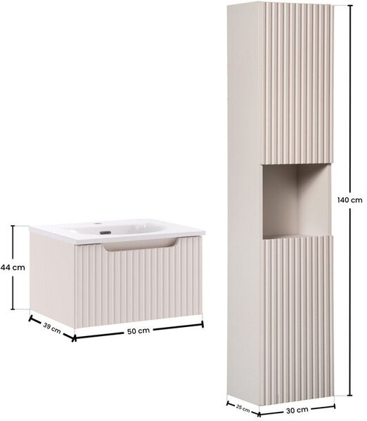 Sada skříňka Comad Nova Cashmere NOVA CASHMERE 80-03-2D, skříňka Comad Nova Cashmere NOVA CASHMERE 82-50-40-1S, SKY 3 50CM DP (E-8099-3-50)