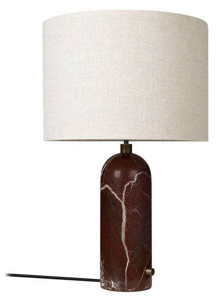 Stolní lampa GUBI, Gravity Large, stmívatelné, Červená, Obývací pokoj, Kámen, Design