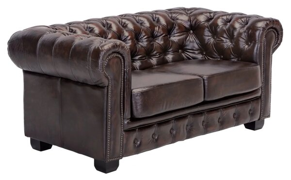 SOB Nábytek - Sedací souprava kůže Chesterfield hnědá - F0A00000229W