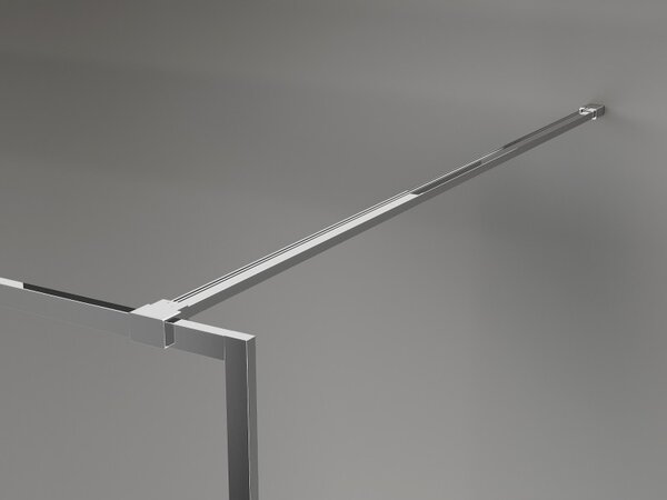 Mexen, Mexen Kioto-XF sprchová stěna s rámem 60 x 202 cm, matná 10 mm, chrom - 800-060-104-01-30-X