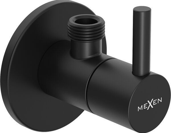 Mexen R2, rohový ventil pro baterii 1/2"x3/8", černá matná, 79972-70