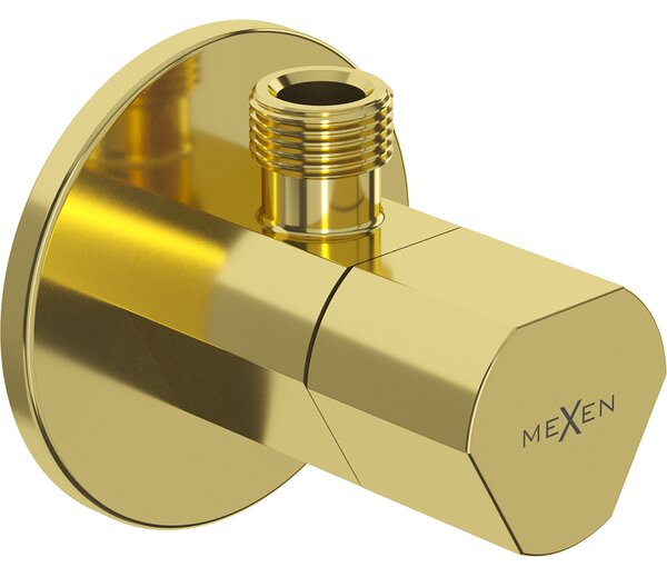 Mexen T, rohový ventil pro baterii 1/2"x3/8", zlatá lesklá, 79973-50