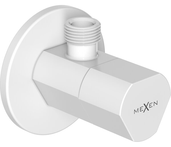 Mexen T, rohový ventil pro baterii 1/2"x3/8", bílá, 79973-20