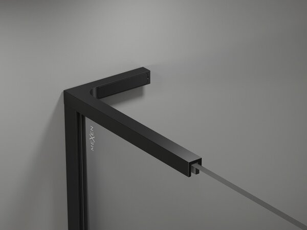 Mexen, Mexen Kioto-X L sprchová stěna 80 x 200 cm, průhledná 10 mm, černá - 800-080-107-70-00-X