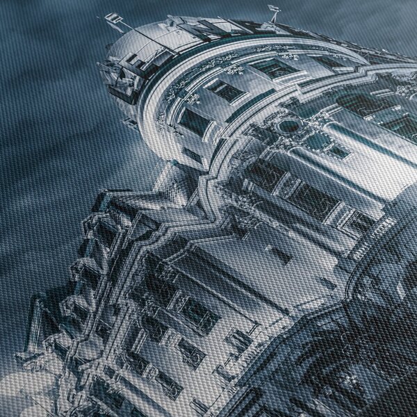 Obraz architektury v temnu (210x100 cm)