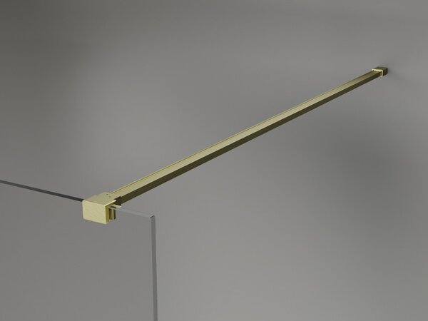 Mexen Lunar sprchová stěna pravá 90 x 200 cm, 8mm čiré sklo, zlatá matná, 830-090-000-55-00-P