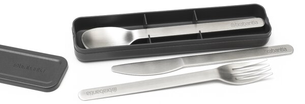 Brabantia Make & Take sada příborů 18.5x4.5x2.1 cm šedá-ocel 206641