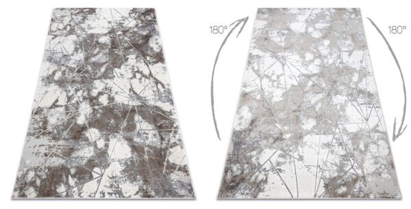 Koberec NOBLE 1515 64 Mramor, geometrický - krém / šedý