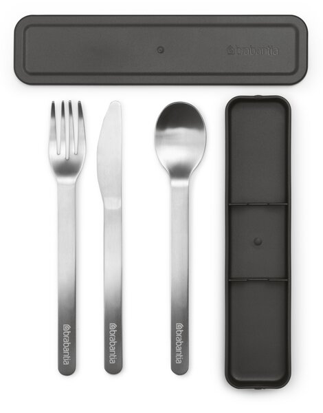 Brabantia Make & Take sada příborů 18.5x4.5x2.1 cm šedá-ocel 206641