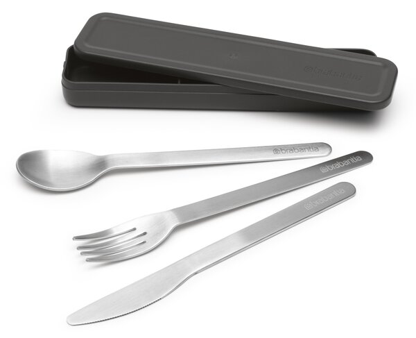 Brabantia Make & Take sada příborů 18.5x4.5x2.1 cm šedá-ocel 206641