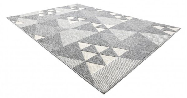 Koberec SPRING 20409332 trojúhelníky - šedý