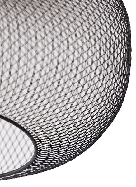 Moderní stropní svítidlo černé 45 cm - Mesh Ball