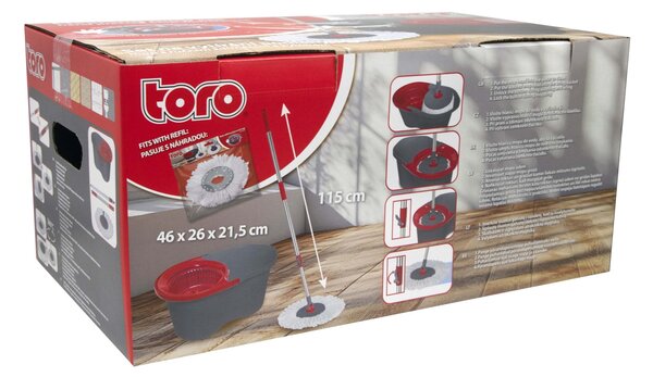 Mop na podlahu se ždímacím košem TORO Tornádo