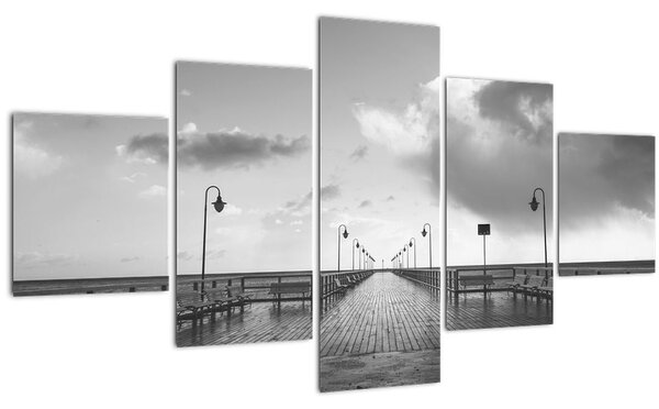 Obraz - Promenáda u pobřeží (125x70 cm)