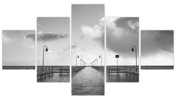 Obraz - Promenáda u pobřeží (125x70 cm)