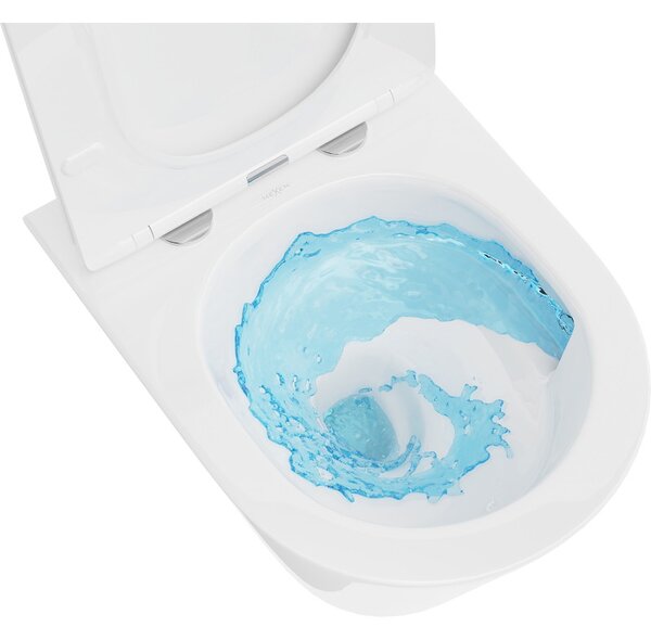 Mexen Rico, závěsná WC mísa 490x360x370 mm, Rimless Tornádo, bílá lesklá, 3372XX00T