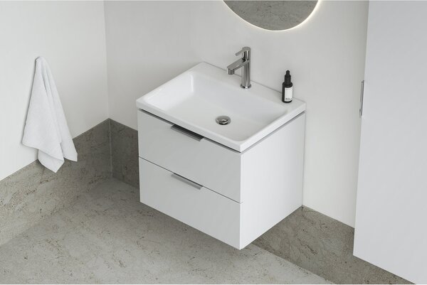 Ravak Comfort umyvadlo 60x46 cm obdélníkový nábytkový bílá lesk XJX01260001