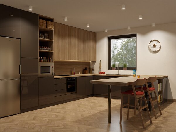 Led2 Stropní LED svítidlo TINY II M, v.9,5cm Barva: Černá, Stmívání, řízení: ON/OFF (bez stmívání)