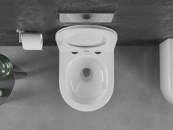 Mexen Sofia, závěsná WC mísa 490x360x355 mm, Rimless Tornádo, bílá lesklá, 3354XX00T