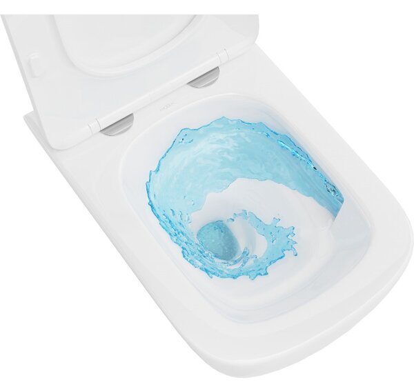 Mexen Timo, závěsná WC mísa 555x370x335 mm, Rimless Tornádo, bílá lesklá, 3365XX00T