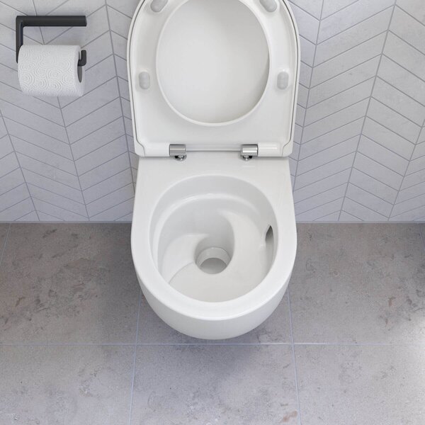 Geberit Selnova záchodová mísa závěsná bez splachovacího kruhu s vírovým splachováním bílá lesk 503.082.00.1