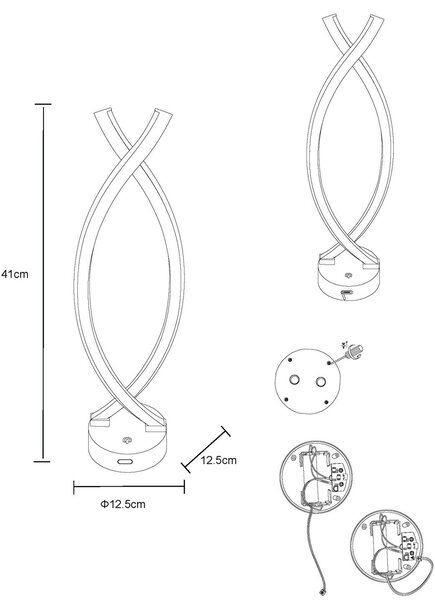 Globo Lighting Hela stolní lampa 1x1 W bílá-černá 58457S