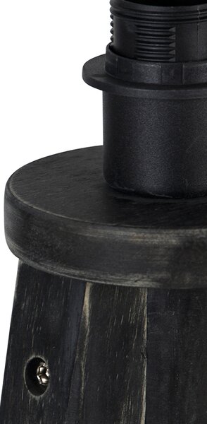 Rustikální stojací lampa trojnožka černá - Tripod Classic
